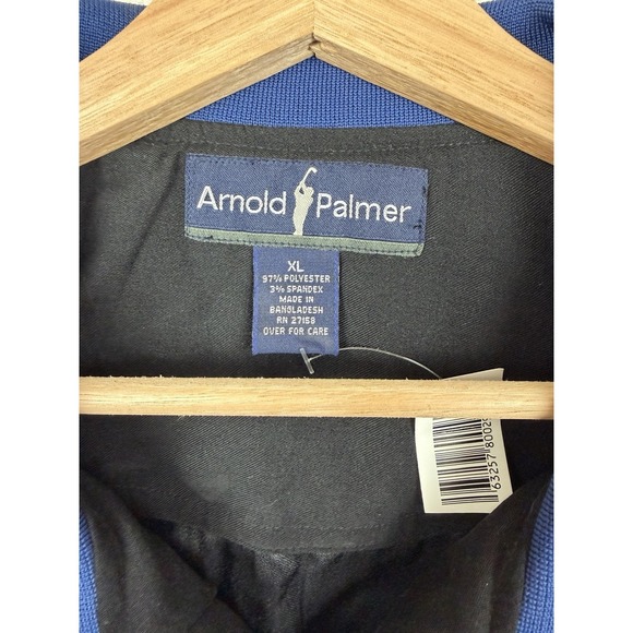 NEW Arnold Palmer Vest Mens XL Golf Pullover 1/4 Zip Sleeveless Jacket Black - Picture 9 of 12